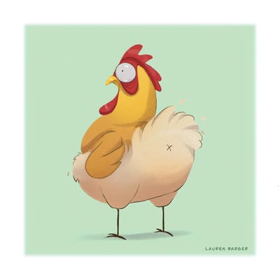 Lauren Barger - Canvas Prints: Chicken Butt II by Lauren Barger