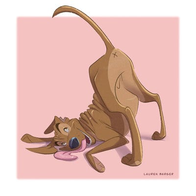 Lauren Barger - Canvas Prints: Dog Butt by Lauren Barger