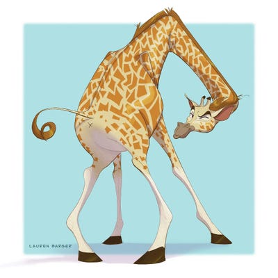 Lauren Barger - Canvas Prints: Giraffe I by Lauren Barger