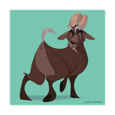 Lauren Barger - Canvas Prints: Goat Butt by Lauren Barger