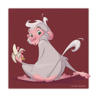 Lauren Barger - Canvas Prints: Monkey Butt by Lauren Barger