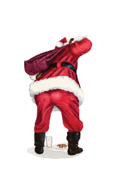 Lauren Barger - Canvas Prints: Santa by Lauren Barger