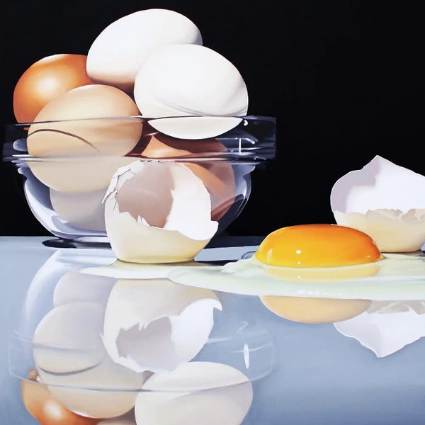 Hyperrealism Paintings: Riflettimi by Lucia Bergamini