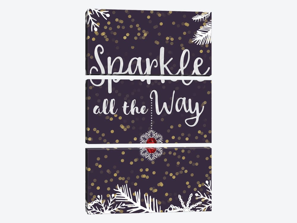 Sparkle All The Way II by Linda Birtel 3-piece Canvas Artwork