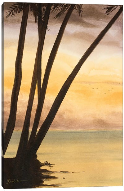 Approaching Horizon II Canvas Art Print - Tropical Beach Art