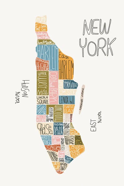 New York Districts by Menina Lisboa multi panel art