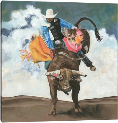 Prescott Sky Canvas Art Print - Bull Art
