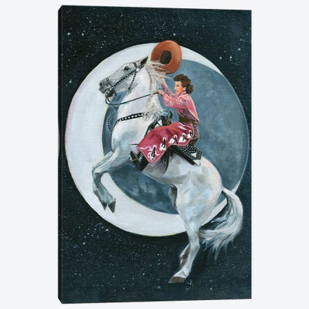 Bucking Horse Moon Canvas Print #LBT21} by Lisa Butters Art Print