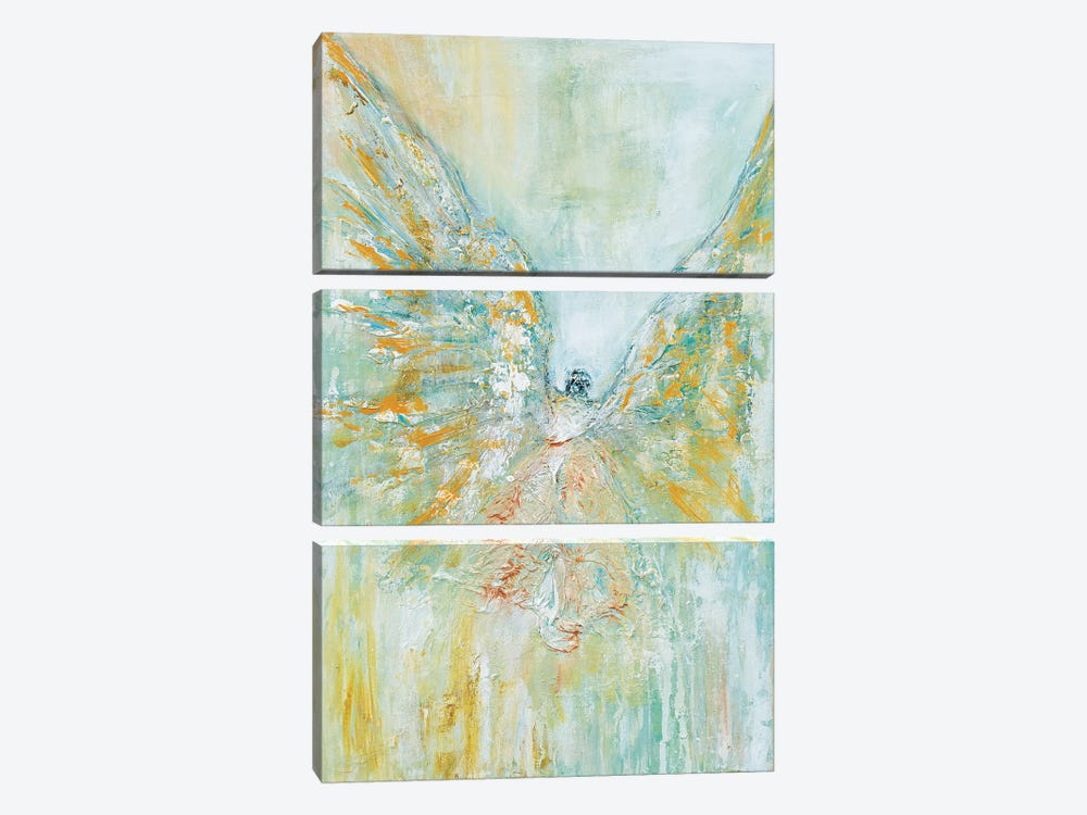 Archangel Micheal by Lori Burke 3-piece Canvas Print