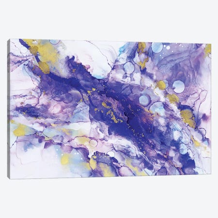 Purple Bubbles Canvas Print #LBU21} by Lori Burke Canvas Artwork