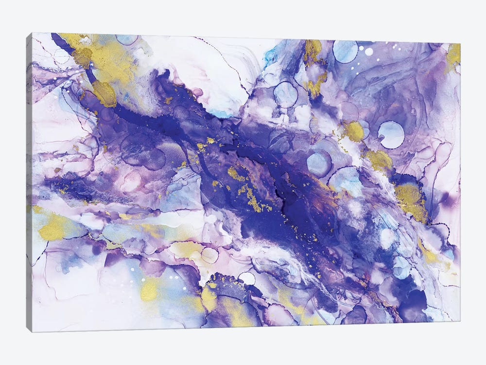 Purple Bubbles by Lori Burke 1-piece Canvas Art