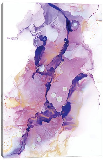 Purple Passion Canvas Art Print - Alcohol Ink Art