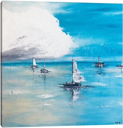 Boats Adrift Canvas Art Print - Lori Burke
