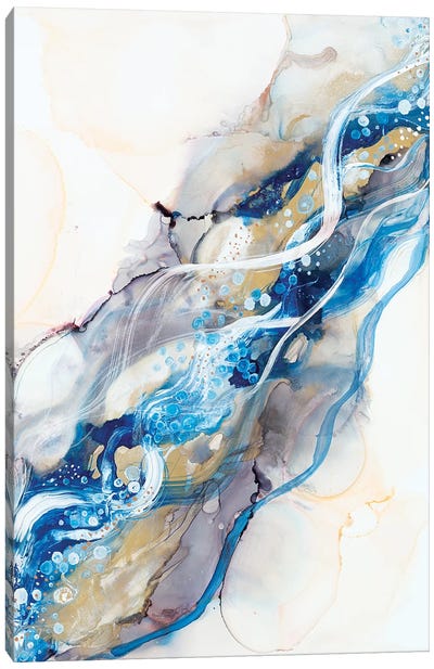 Water Whispers Canvas Art Print - Ocean Blues