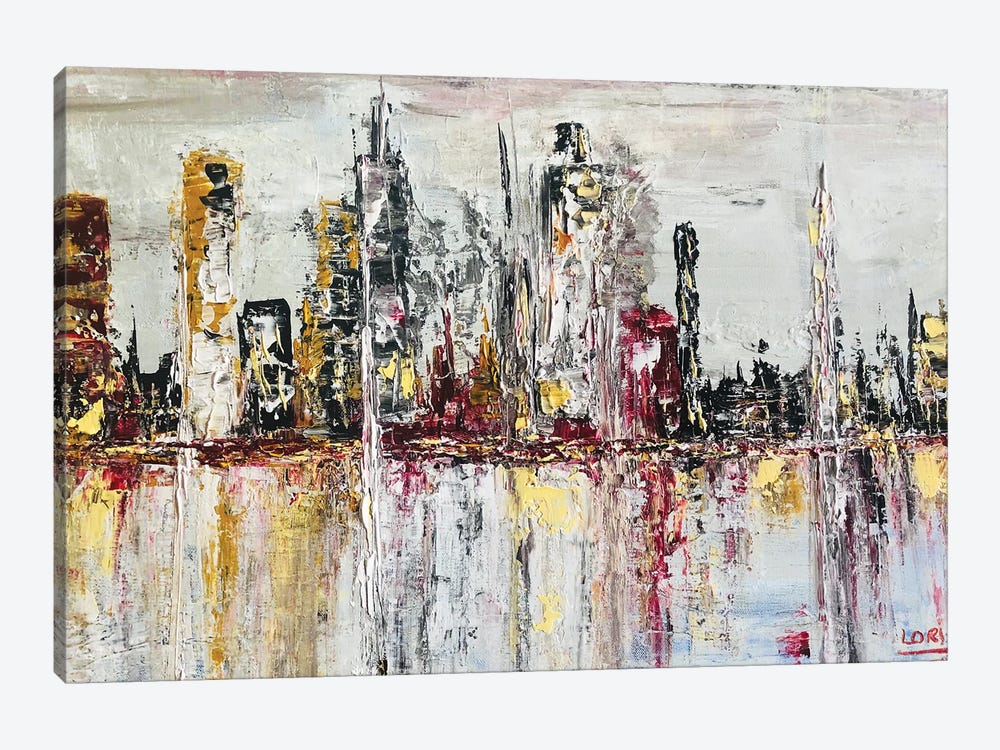 City Of Red by Lori Burke 1-piece Canvas Artwork