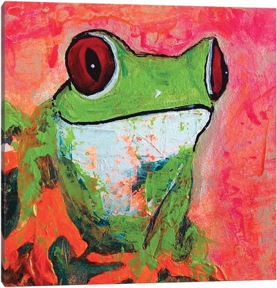 Norm The Frog Canvas Art Print - Lori Burke