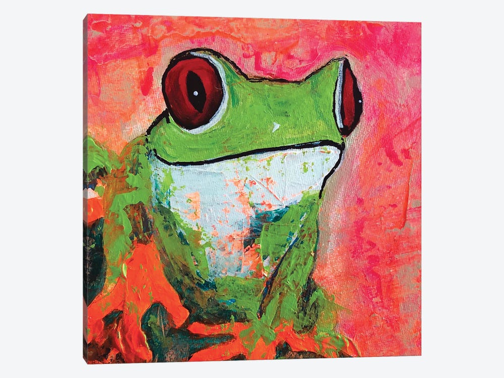 Norm The Frog by Lori Burke 1-piece Canvas Art Print