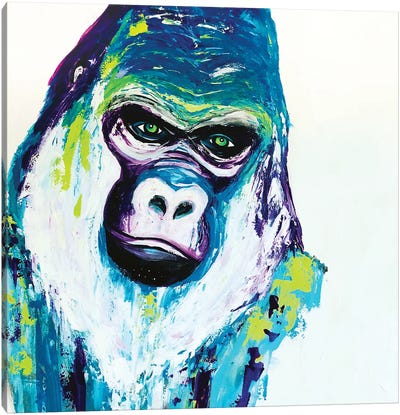 Ollie Canvas Art Print - Gorilla Art