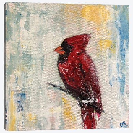 Cardinal Days Canvas Print #LBU77} by Lori Burke Canvas Wall Art