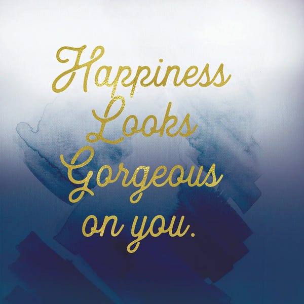 Happiness Looks Good Navy