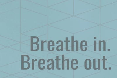 Blue Geometric Breath by Lula Bijoux & Company framed canvas print