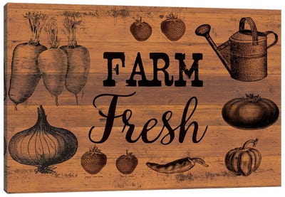 Farm Fresh I Canvas Art Print - Vegetable Art