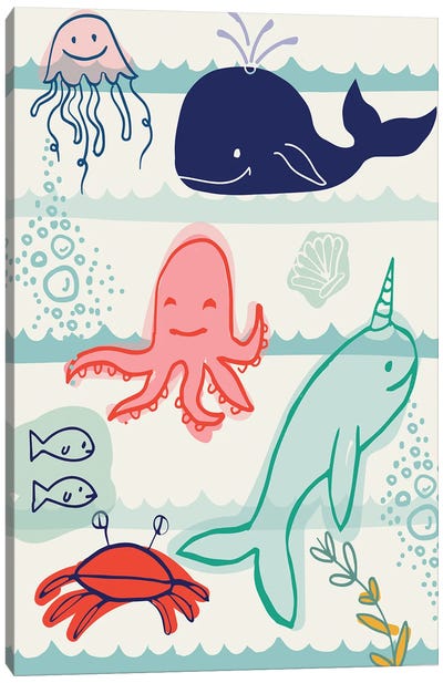 Sea Animals Canvas Art Print