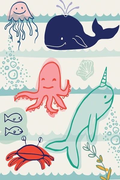 Kids Ocean Life Art: Sea Animals by Lula Bijoux & Company