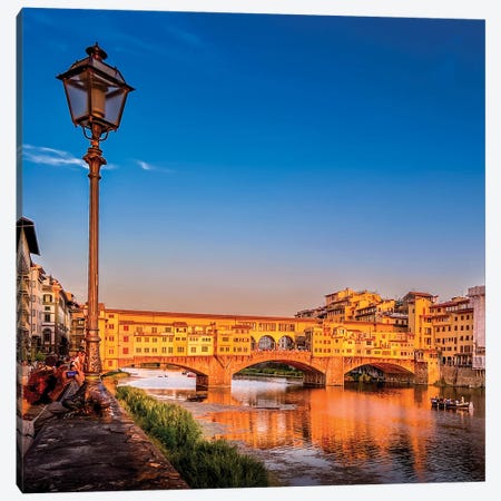 Golden Hour Sur Le Ponte Vecchio, Firenze Canvas Print #LBY24} by Jérôme Labouyrie Canvas Art Print