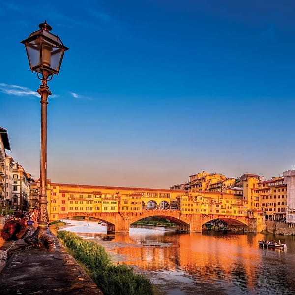 Jérôme Labouyrie: Golden Hour Sur Le Ponte Vecchio, Firenze by Jérôme Labouyrie