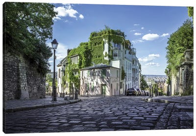 La Maison Rose, Montmartre Canvas Art Print - Jérôme Labouyrie