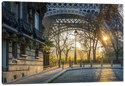 Morning Light, Paris Canvas Art Print - The Eiffel Tower