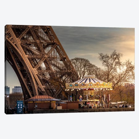 Paris Carousel Canvas Print #LBY45} by Jérôme Labouyrie Art Print