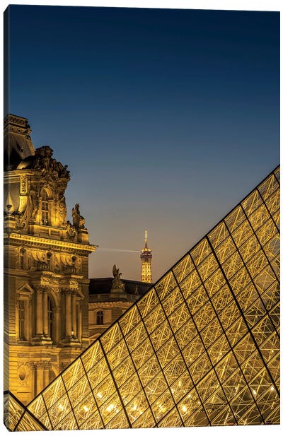 The City Of Lourve Canvas Art Print - The Louvre Museum