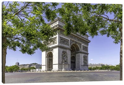 Arc De Triomphe Canvas Art Print - Famous Monuments & Sculptures