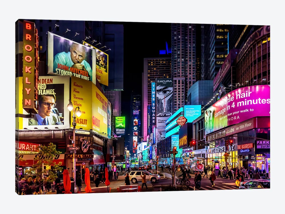 Times Square by Jérôme Labouyrie 1-piece Canvas Art Print