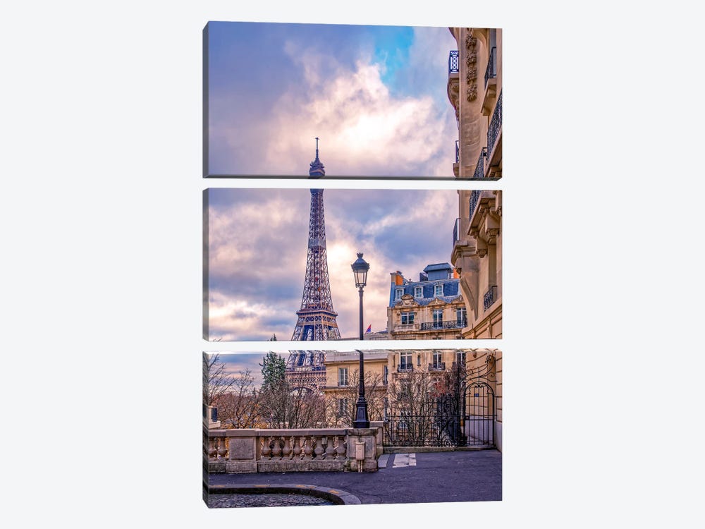 A Walk Through Paris by Jérôme Labouyrie 3-piece Canvas Art
