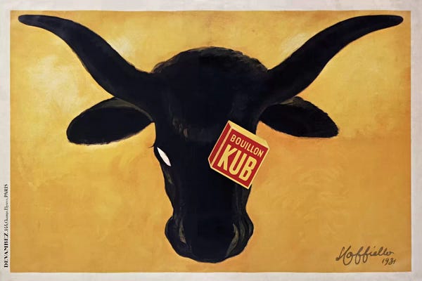 Bulls: Bouillon Kub Ad, 1931 by Leonetto Cappiello