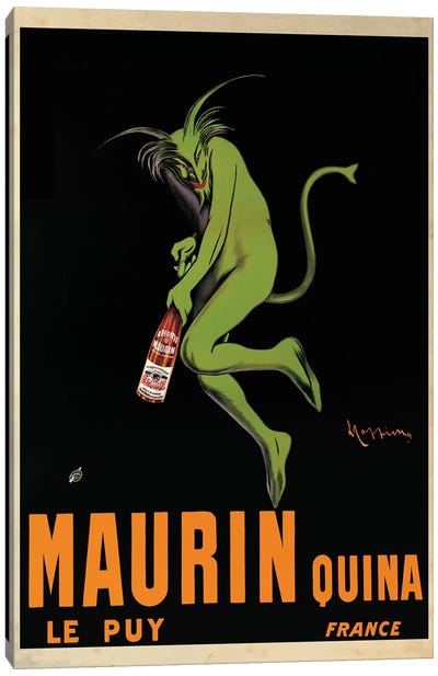 Maurin Quina, 1920 ca Canvas Art Print - Leonetto Cappiello