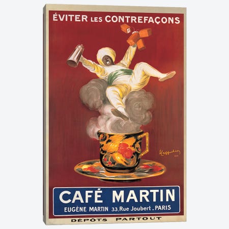 Cafe Martin, 1921 Canvas Print #LCA19} by Leonetto Cappiello Canvas Artwork
