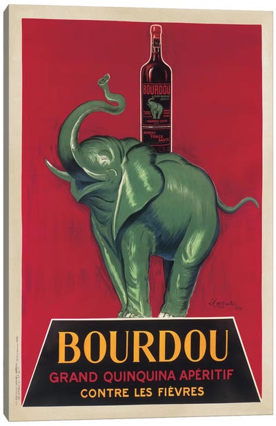 Bourdou Canvas Art Print - Food & Drink Typography