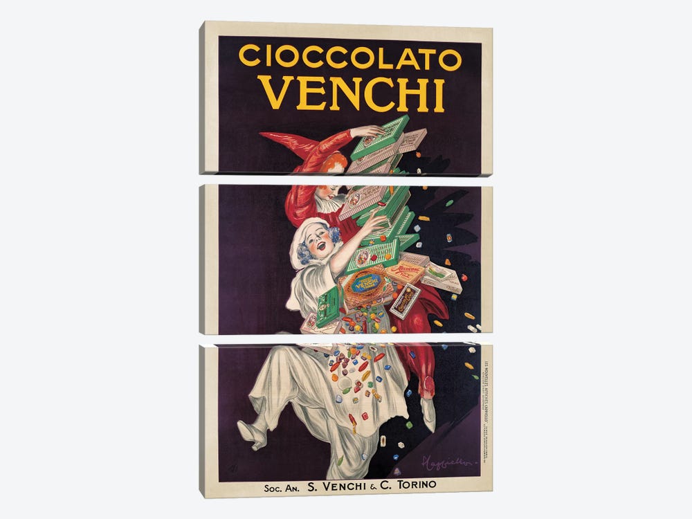 Cioccolato Venchi by Leonetto Cappiello 3-piece Canvas Wall Art
