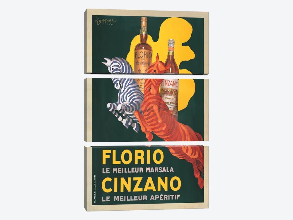 Florio e Cinzano, 1930 by Leonetto Cappiello 3-piece Art Print