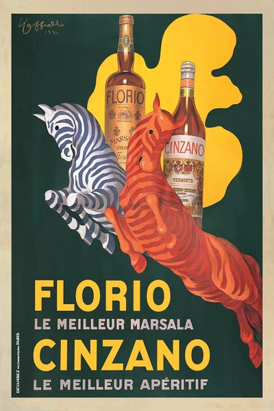 Vintage Kitchen Posters: Florio e Cinzano, 1930 by Leonetto Cappiello