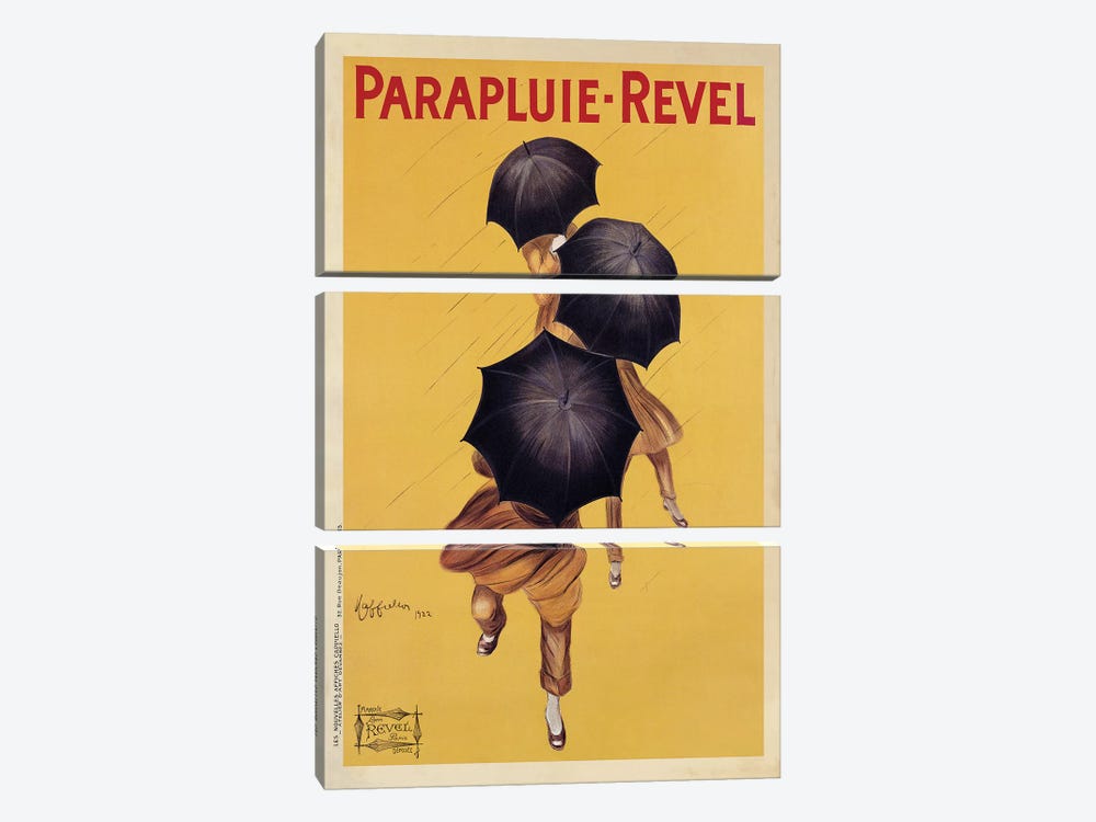 Parapluie-Revel, 1922 3-piece Canvas Art Print
