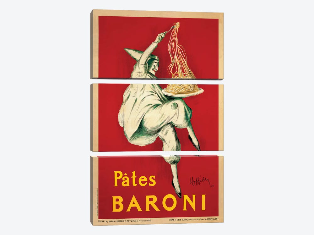Pates Baroni, 1921 by Leonetto Cappiello 3-piece Canvas Art