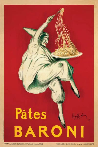 Large Art for Kitchen - Canvas Prints: Pates Baroni, 1921 by Leonetto Cappiello