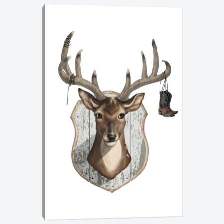 Deer Mount Canvas Print #LCC3} by Lucca Sheppard Art Print