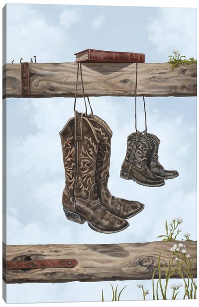 Family Boots Canvas Art Print - Boots