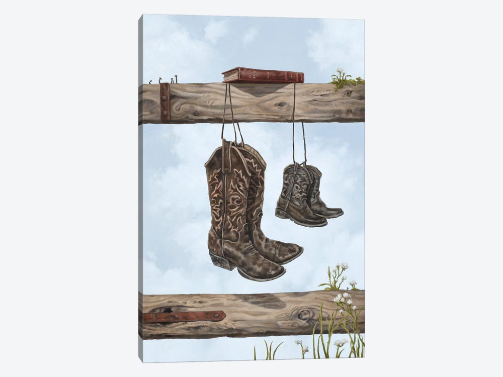 Family Boots by Lucca Sheppard 1-piece Canvas Wall Art